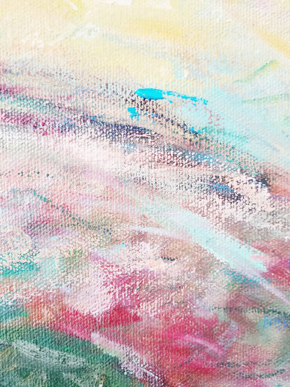 PORTRAIT OF AN ASIAN GIRL IN HAT -- ACRYLIC ON CANVAS ORIGINAL PAINTING