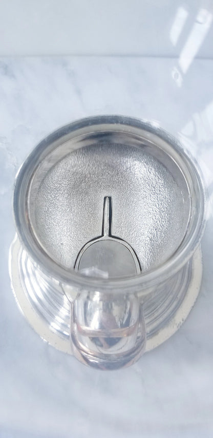 VINTAGE SILVER PLATE MINI BUBBLE GUM MACHINE